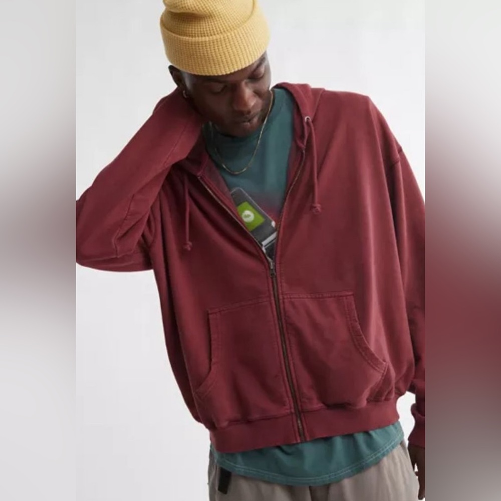 NWT Urban Outfitters BDG Wine Bonfire Zip up